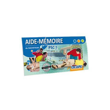 Lot de 25 Aide-mémoire PSC1