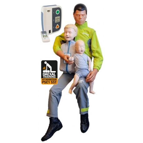 KIT 3 mannequins et défibrillateur pour entreprise et lycée professionnel