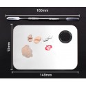 Plaque et spatule inox pour maquillage secourisme