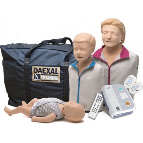 KIT 3 MANNEQUINS + DEFIBRILLATEUR FORMATION SST / PSC1