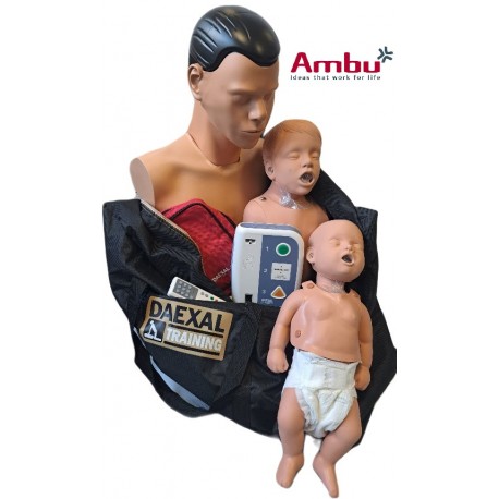 Pack mannequins Ambu avec défibrillateur AED Trainer