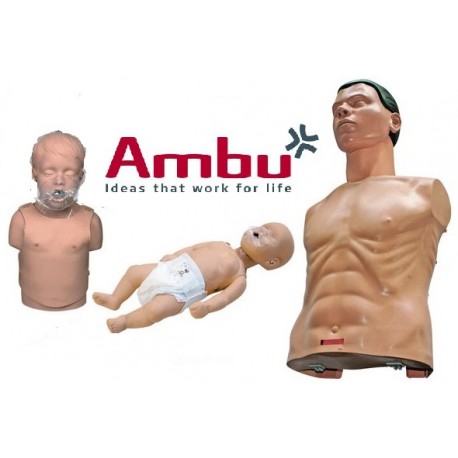 Pack mannequins Ambu avec défibrillateur AED Trainer Pack mannequins Ambu avec défibrillateur AED Trainer