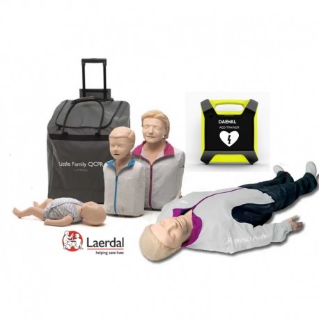 KIT 4 MANNEQUINS QCPR + DEFIBRILLATEUR AED Trainer