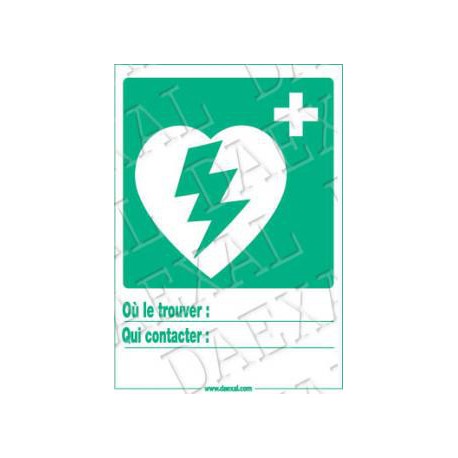 Autocollant  défibrillateur pour machine à café
