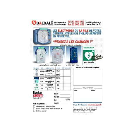 Cartouches électrodes Adulte pour HS1 PHILIPS Cartouches électrodes Adulte pour HS1 PHILIPS