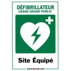 Autocollant SITE EQUIPE pour défibrillateur