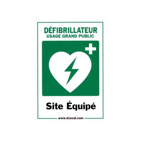 Autocollant SITE EQUIPE pour défibrillateur