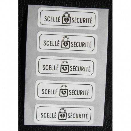 Etiquettes de sécurité pour boîtier défibrillateur (x 5)