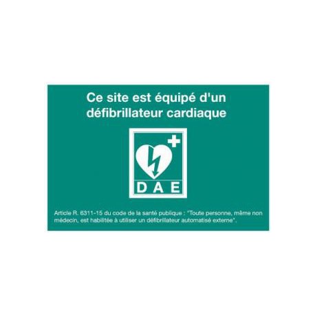 Autocollant Site équipé d'un défibrillateur (Norme CE)