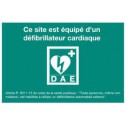 Autocollant Site équipé d'un défibrillateur (Norme CE)