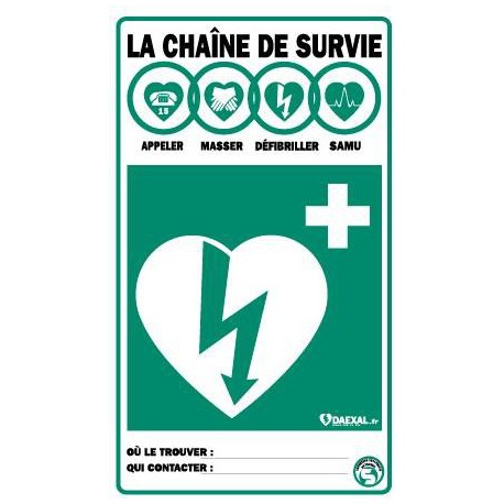 Autocollant CHAÎNE DE SURVIE