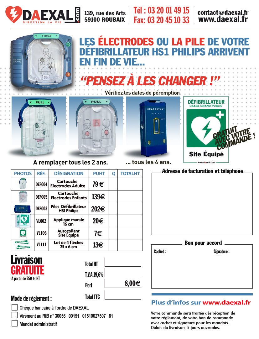 batterie - pile - défibrillateur HS1 PHILIPS