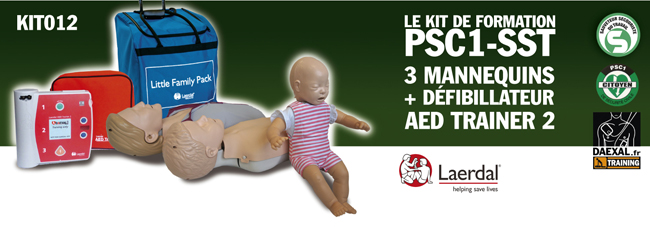 3 MANNEQUINS DEFIBRILLATEUR FORMATION LAERDAL